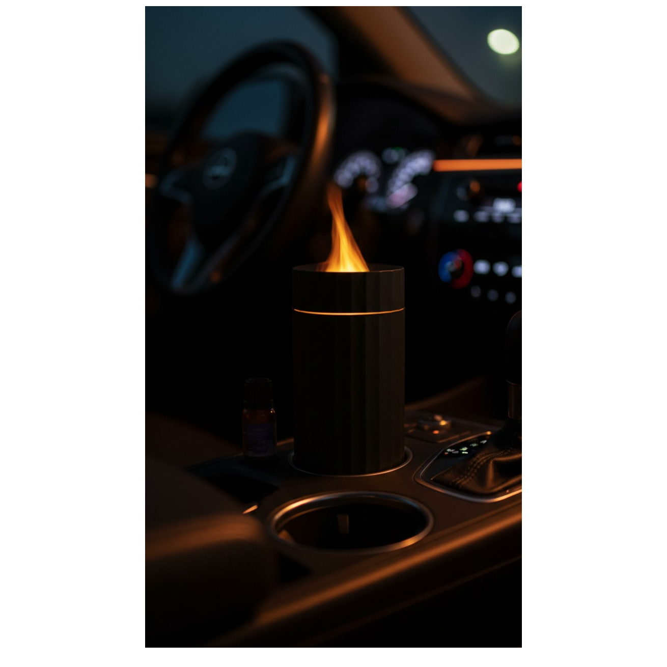 Difuzor auto GlowMist cu efect LED de flacără