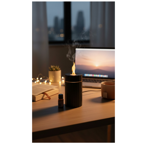 GlowMist- Difuzor Auto cu Efect de Flacara si LED